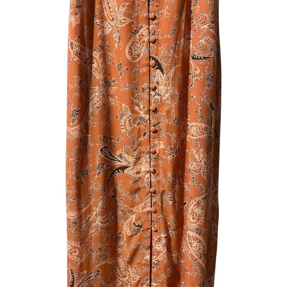 NWT Sanctuary Isabella Maxi Midi Dress Medium Peach Paisley Print Bohemian - Picture 10 of 12